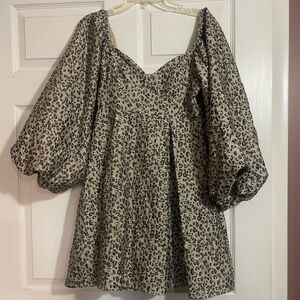 SISTER JANE TEMPO LEOPARD JACQUARD MINI DRESS